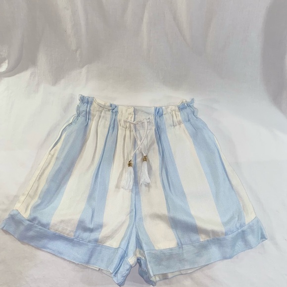 Lauren James Nassau Stripe Paperbag Shorts S - Picture 5 of 13